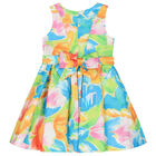 Girls Multi-Colored Floral Dress, 1, hi-res