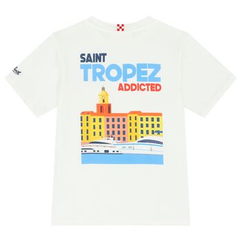 Boys White Saint Tropez T-Shirt