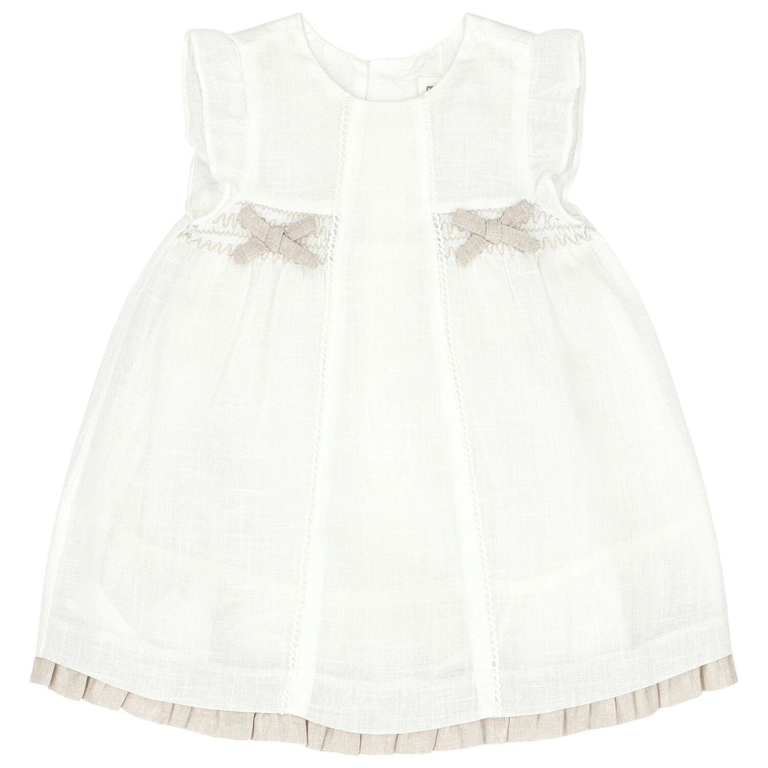 Baby Girls Ivory Smocked Dress Set, 1, hi-res