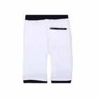 Boys White & Navy Jersey Shorts, 2, hi-res