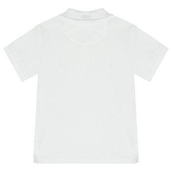 Baby Boys White Logo Polo Shirt