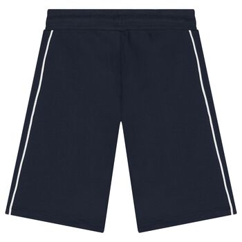 Boys Navy Blue Logo Shorts
