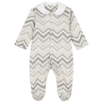 Grey Zig Zag Babygrow