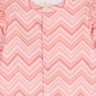 Baby Girls Pink Zig Zag Babygrow, 2, hi-res