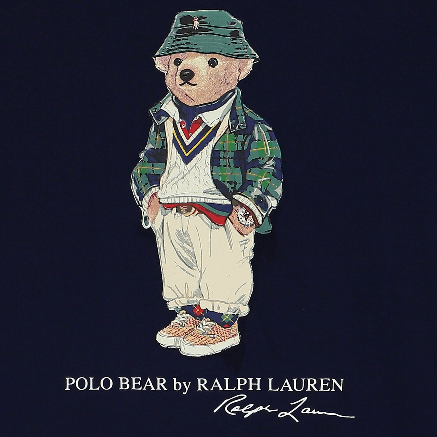 Boys Navy Blue Polo Bear T-Shirt, 1, hi-res