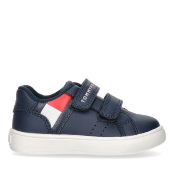 Boys Navy Blue Logo Trainers