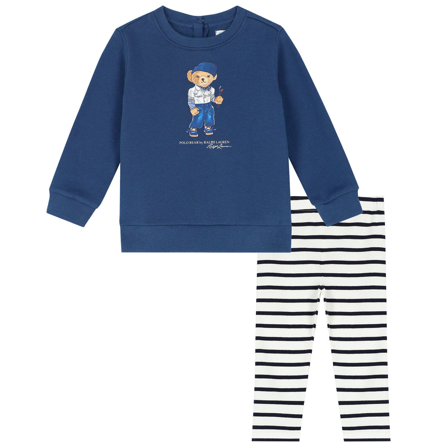 Baby Girls Navy & Ivory Leggings Set, 1, hi-res
