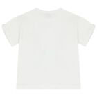 Girls White & Denim Blue Heart Leggings Set, 1, hi-res