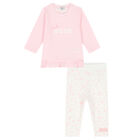 Baby Girls Pink Logo Leggings Set, 1, hi-res