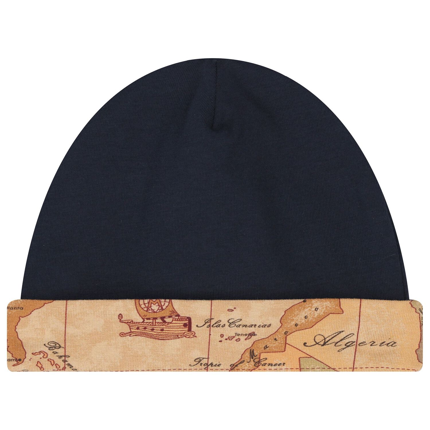 Baby Boys Navy Blue & Beige Geo Map Babygrow Gift Set, 4, hi-res