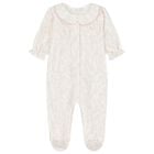 Baby Girls Ivory & Pink Wildflower Babygrow, 1, hi-res