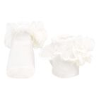 Baby Girls Ivory Headband & Socks Set, 2, hi-res