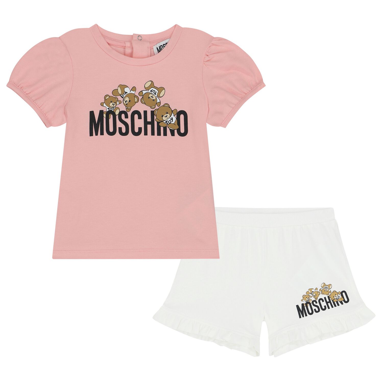 Younger Girls Pink Logo Shorts Set, 1, hi-res image number null