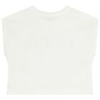 Girls White Logo T-Shirt, 1, hi-res