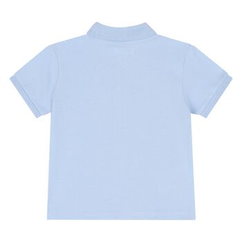 Younger Boys Blue Logo Polo Shirt