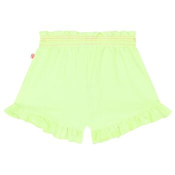 Girls Green Floral Shorts
