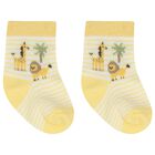 Baby Boys Yellow & White Socks ( 4-Pack ), 2, hi-res