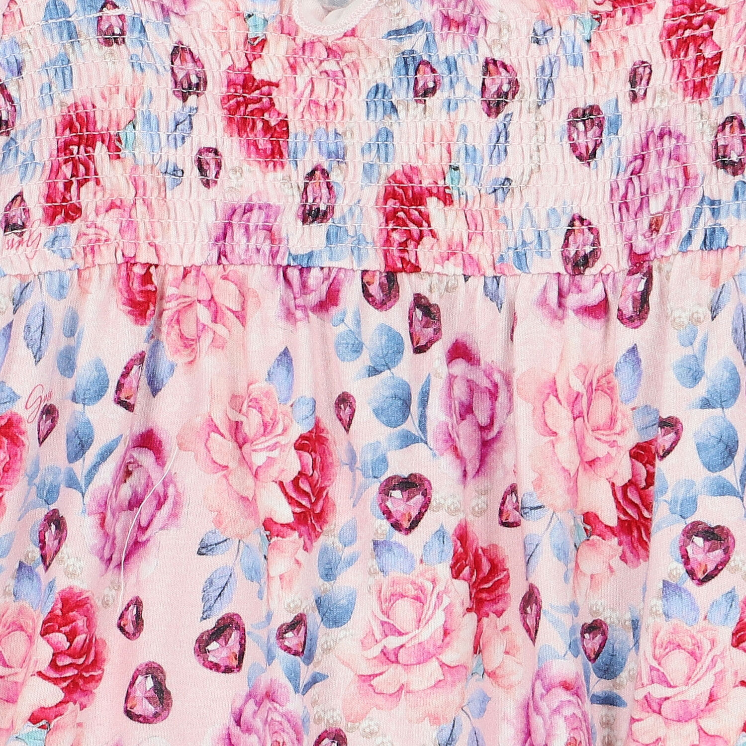 Girls Pink Floral Playsuit, 1, hi-res image number null