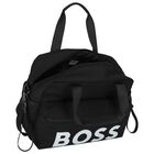 Black Logo Baby Changing Bag, 1, hi-res