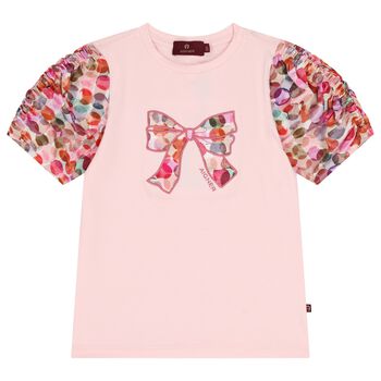 Girls Pink Ribbon Top