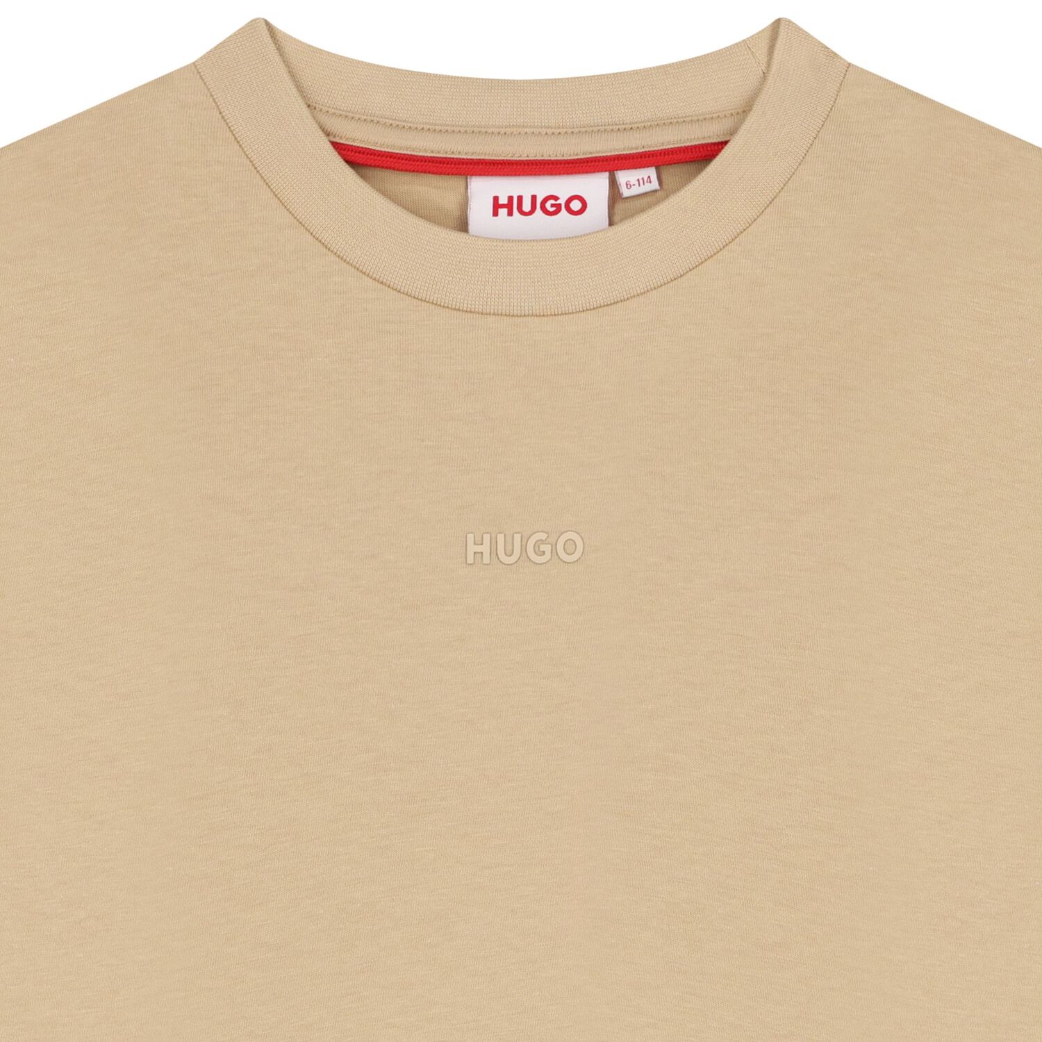 Boys Beige Logo T-Shirt, 3, hi-res