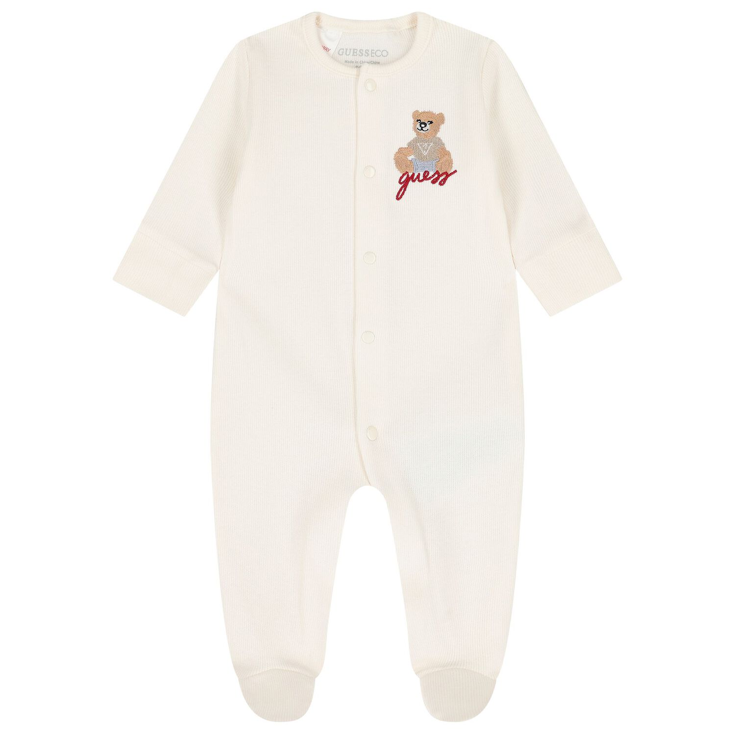 Baby Girls Ivory Teddy Bear Logo Babygrow Gift Set, 3, hi-res