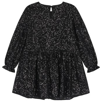 Girls Black Embellished Dress