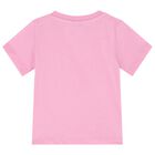 Younger Girls Pink Sun T-Shirt, 2, hi-res