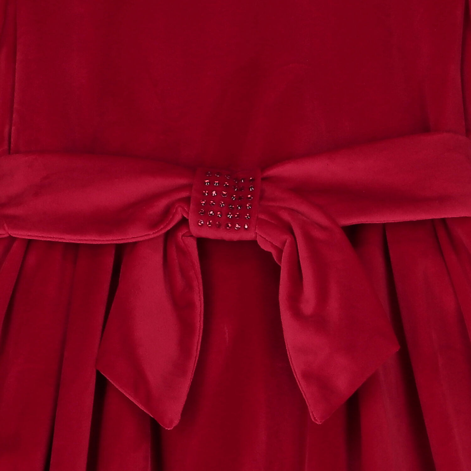 Girls Red Long Sleeve Dress, 1, hi-res