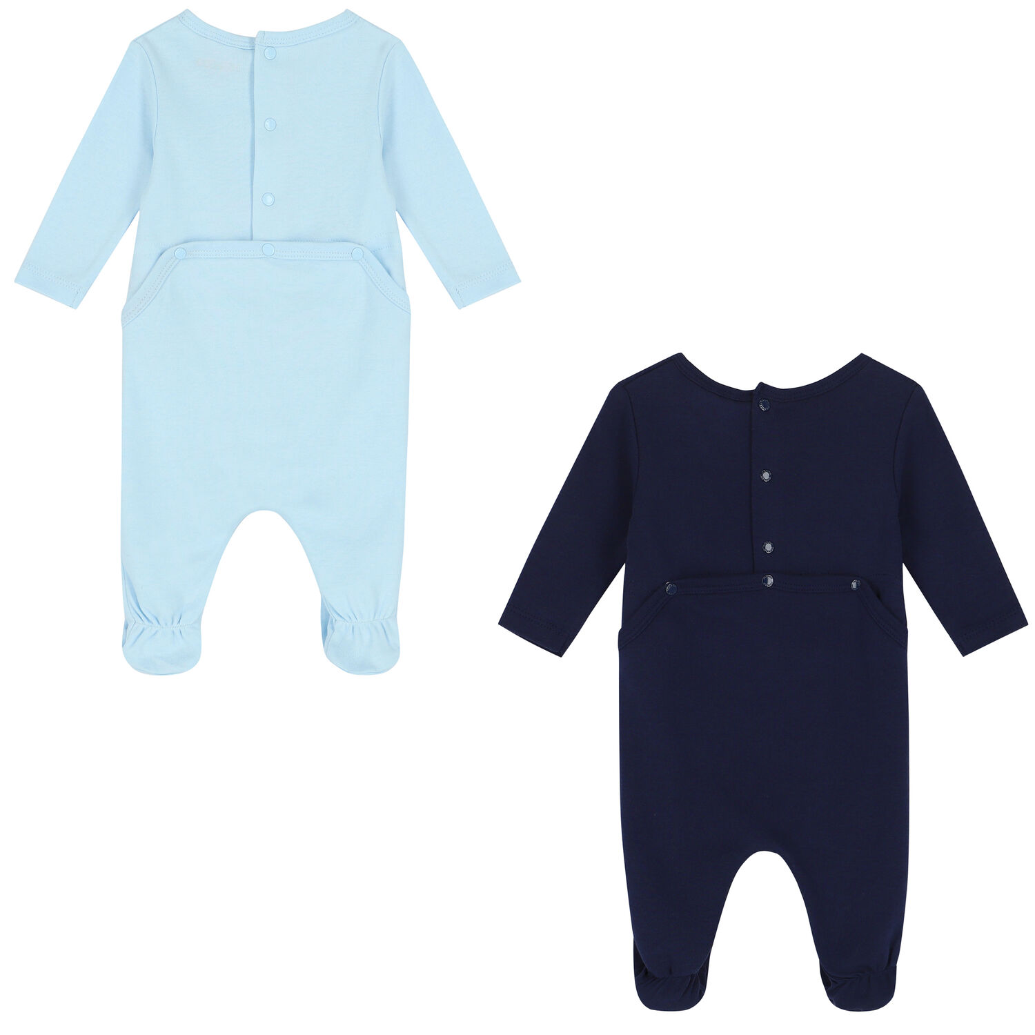 Baby Boys Navy & Blue Logo Babygrow ( 2-Pack ), 2, hi-res image number null