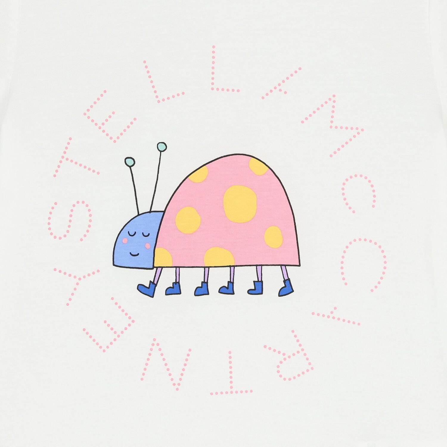 Girls White Logo & Bug T-Shirt, 1, hi-res