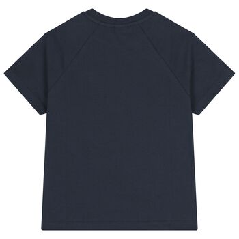 Boys Navy Blue Logo T-Shirt