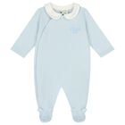 Baby Boys Blue & Ivory Logo Babygrow Gift Set , 2, hi-res
