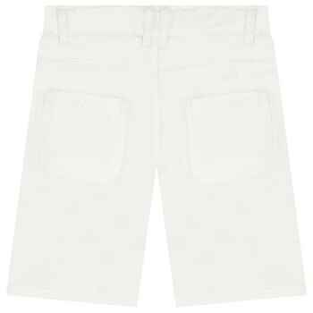 Boys White Logo Shorts