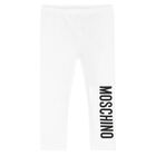 Younger Girls White Logo Leggings, 1, hi-res