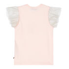 Girls Pink Tulle Logo Top, 2, hi-res