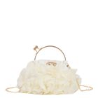 Girls Ivory Ruffled Chiffon Handbag, 1, hi-res