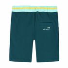 Boys Green Logo Shorts, 1, hi-res