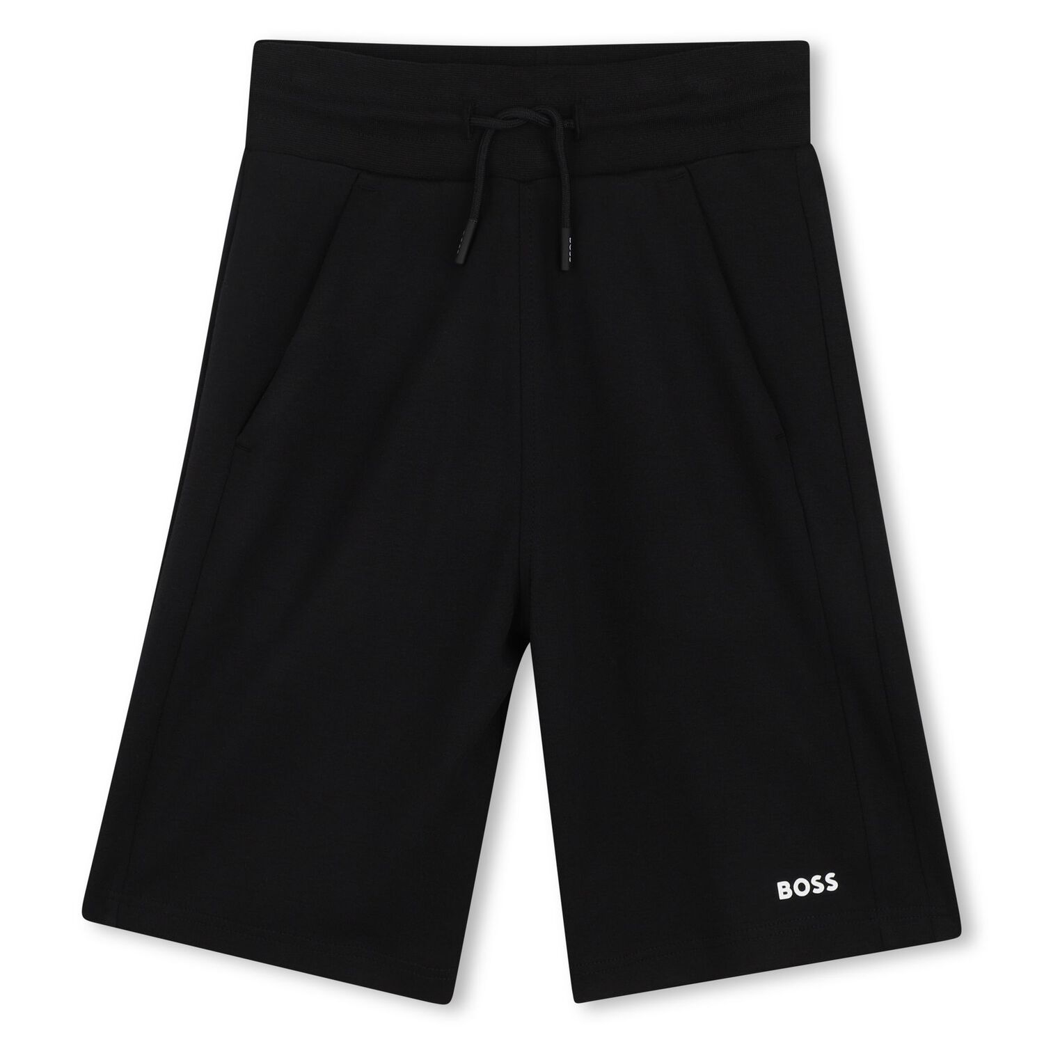 Boys White & Black Logo Shorts Set, 1, hi-res