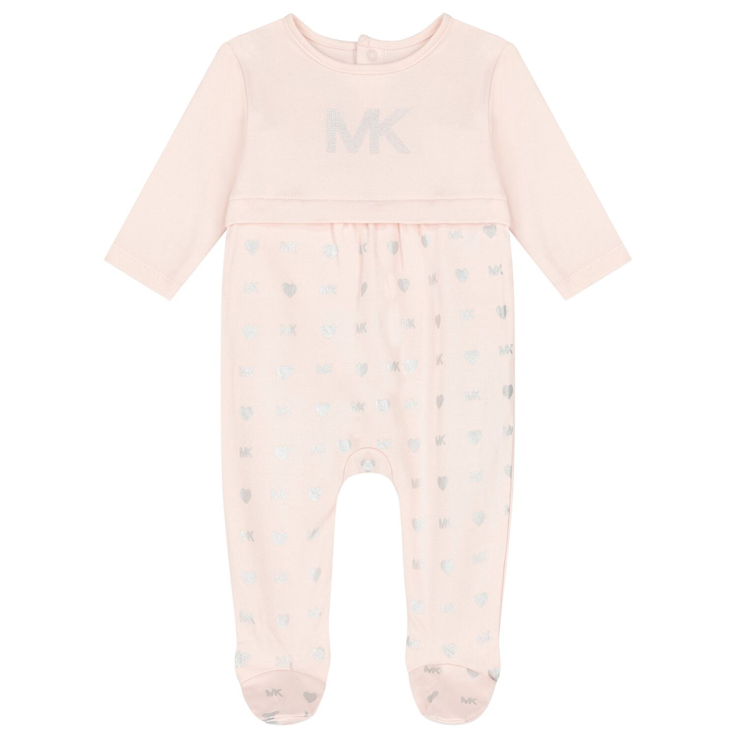 Baby Girls Pink & Silver Logo Babygrow Gift Set, 2, hi-res