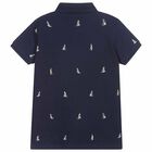 Boys Navy Blue Polo Shirt, 1, hi-res
