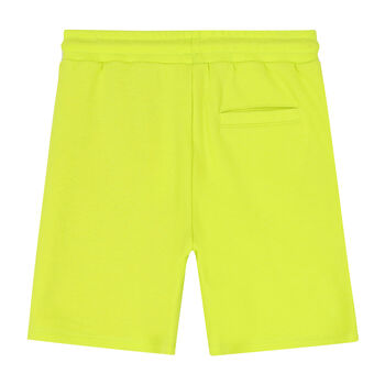 Boys Neon Green Logo Shorts