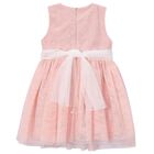 Girls Pink Embroidered Tulle Dress, 2, hi-res