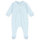 Baby Boys Blue Babygrow, 1, hi-res