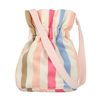 Girls Multi-Colored Striped Handbag
