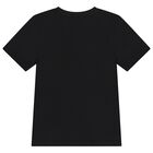 Boys Black Logo T-Shirt, 4, hi-res