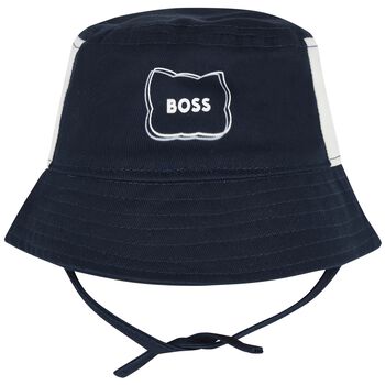 Baby Boys Navy Blue Bucket Hat