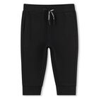 Younger Boys Beige & Black Logo Tracsuit, 1, hi-res