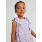 Girls Lilac Flowers Chiffon Dress, 2, hi-res