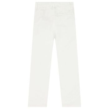 Boys White Chino Trousers